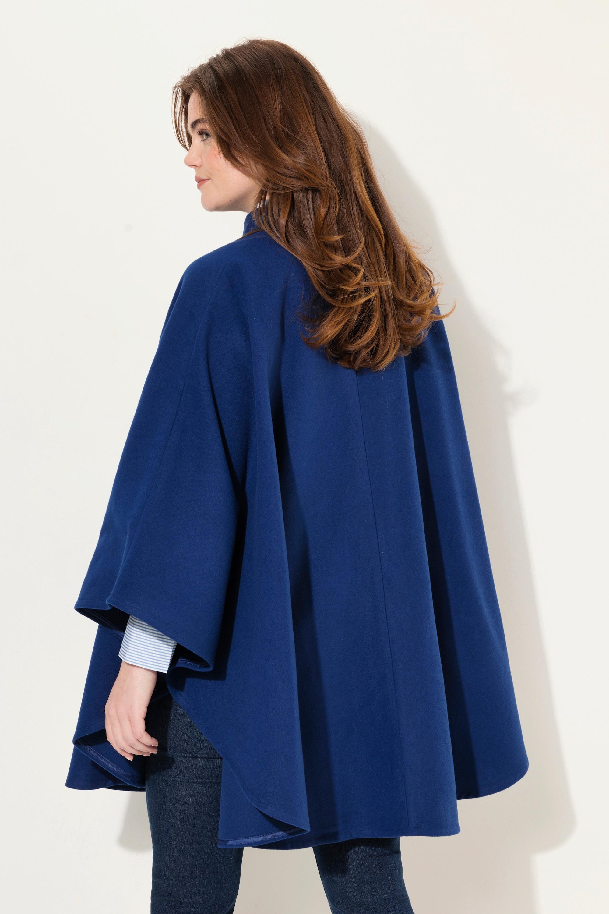 Ulla Popken  Cape col montant, patte de boutonnage et manches longues 