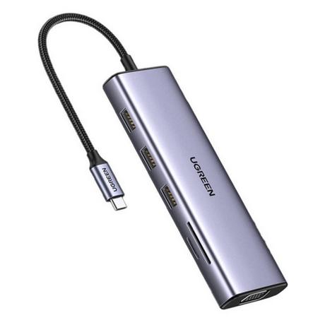 UGREEN  Adaptateur UGREEN USB-C 10-en-1 vers USB-A/HDMI/VGA/RJ45/SD7TF/AUX 3,5 mm/PD 