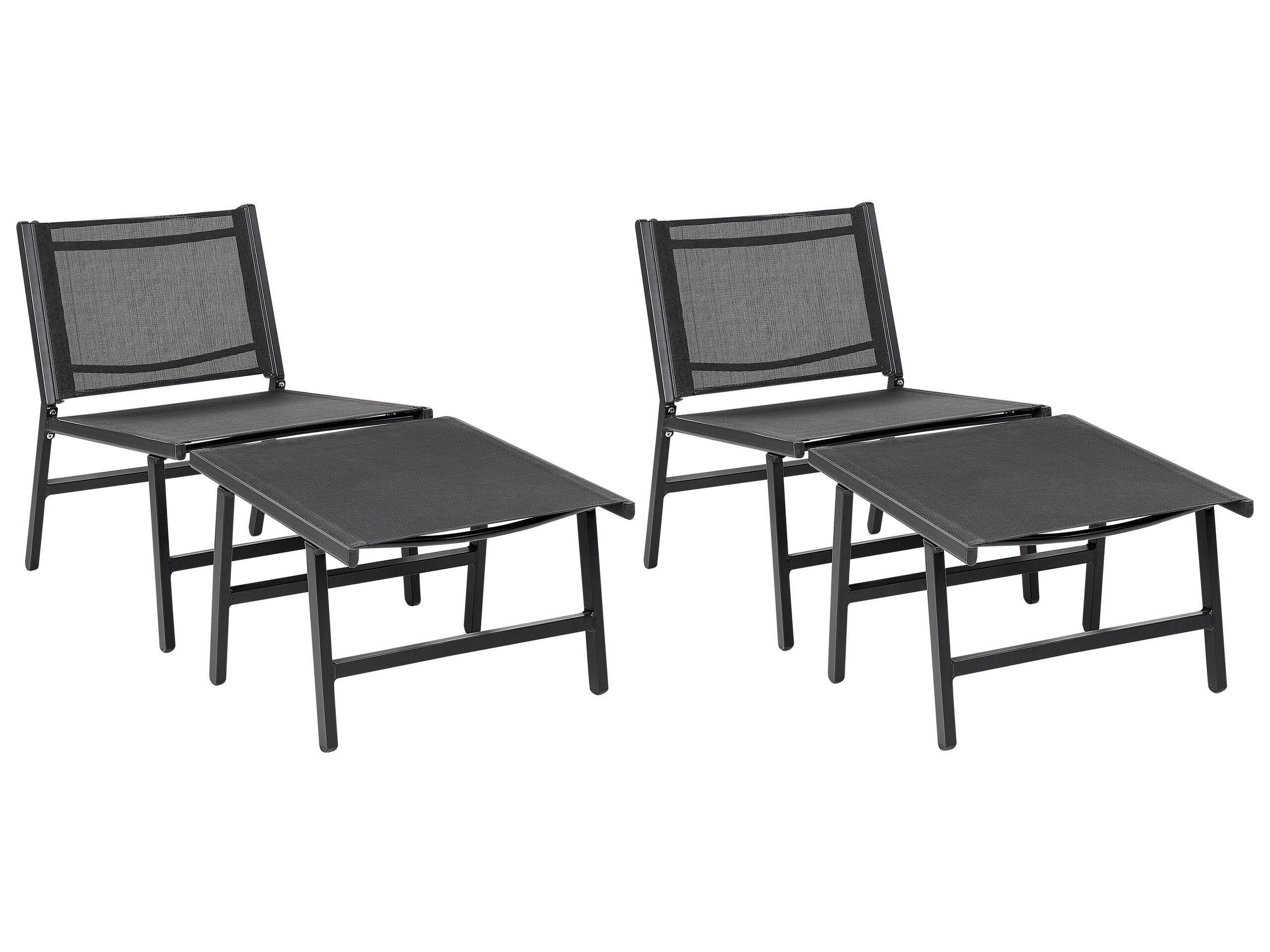 Beliani Lot de 2 chaises en Revêtement textile Moderne MARCEDDI  