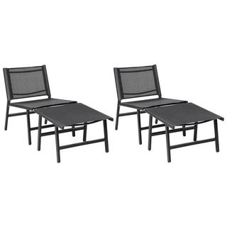 Beliani Lot de 2 chaises en Revêtement textile Moderne MARCEDDI  