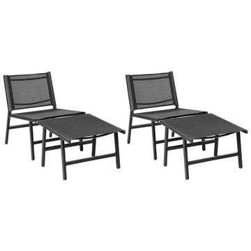 Lot de 2 chaises de jardin en Revêtement textile Moderne MARCEDDI