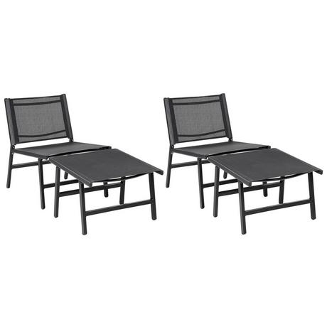 Beliani Lot de 2 chaises en Revêtement textile Moderne MARCEDDI  