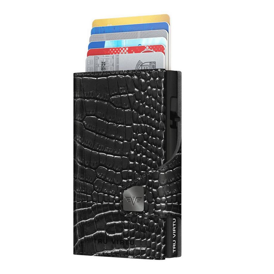 Wallet Click & Slide Classic Croco Black/Black