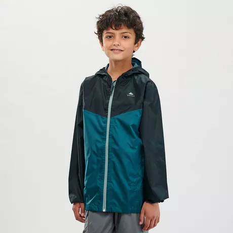 QUECHUA Veste imperm able de randonn e MH150 verte enfant 7 15