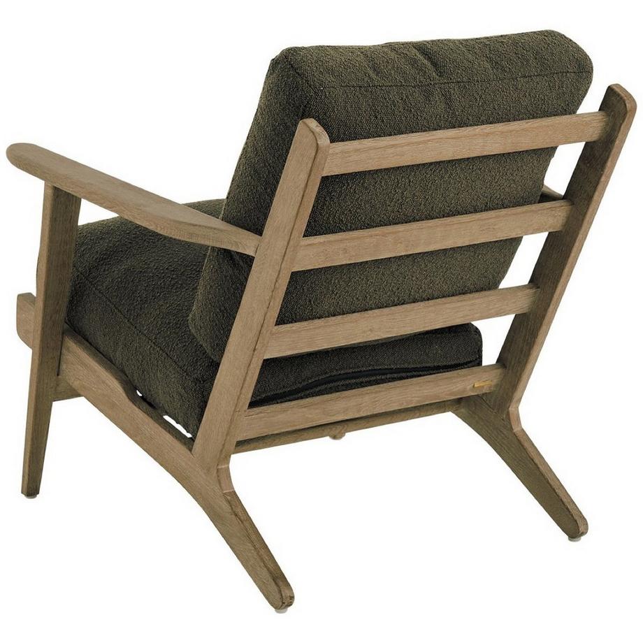 Blanc d'Ivoire Fauteuil Jules déhoussable Bouclé kaki  