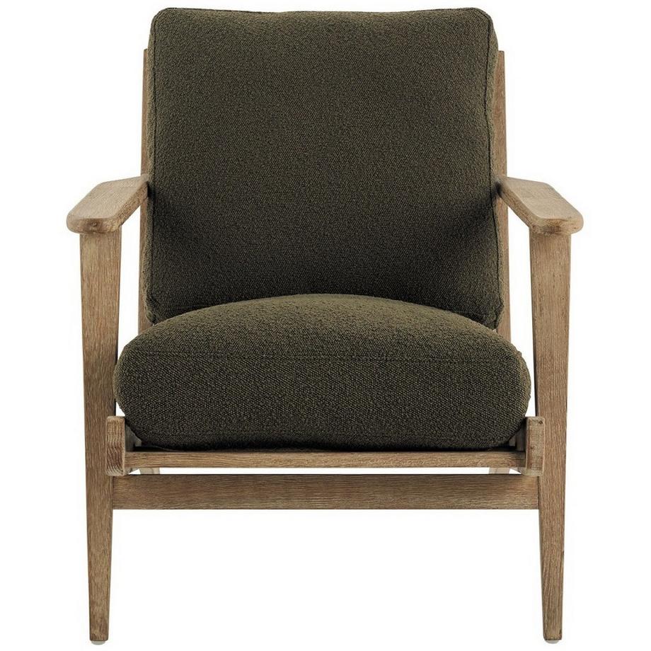 Fauteuil Jules déhoussable Bouclé kaki