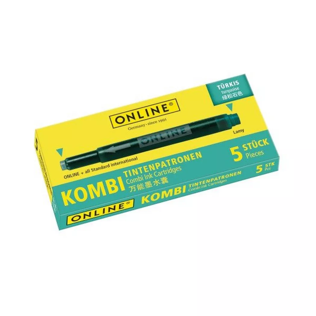 Online -  Tintenpatronen Kombi 17176/12 Türkis 5 Stück, Stück