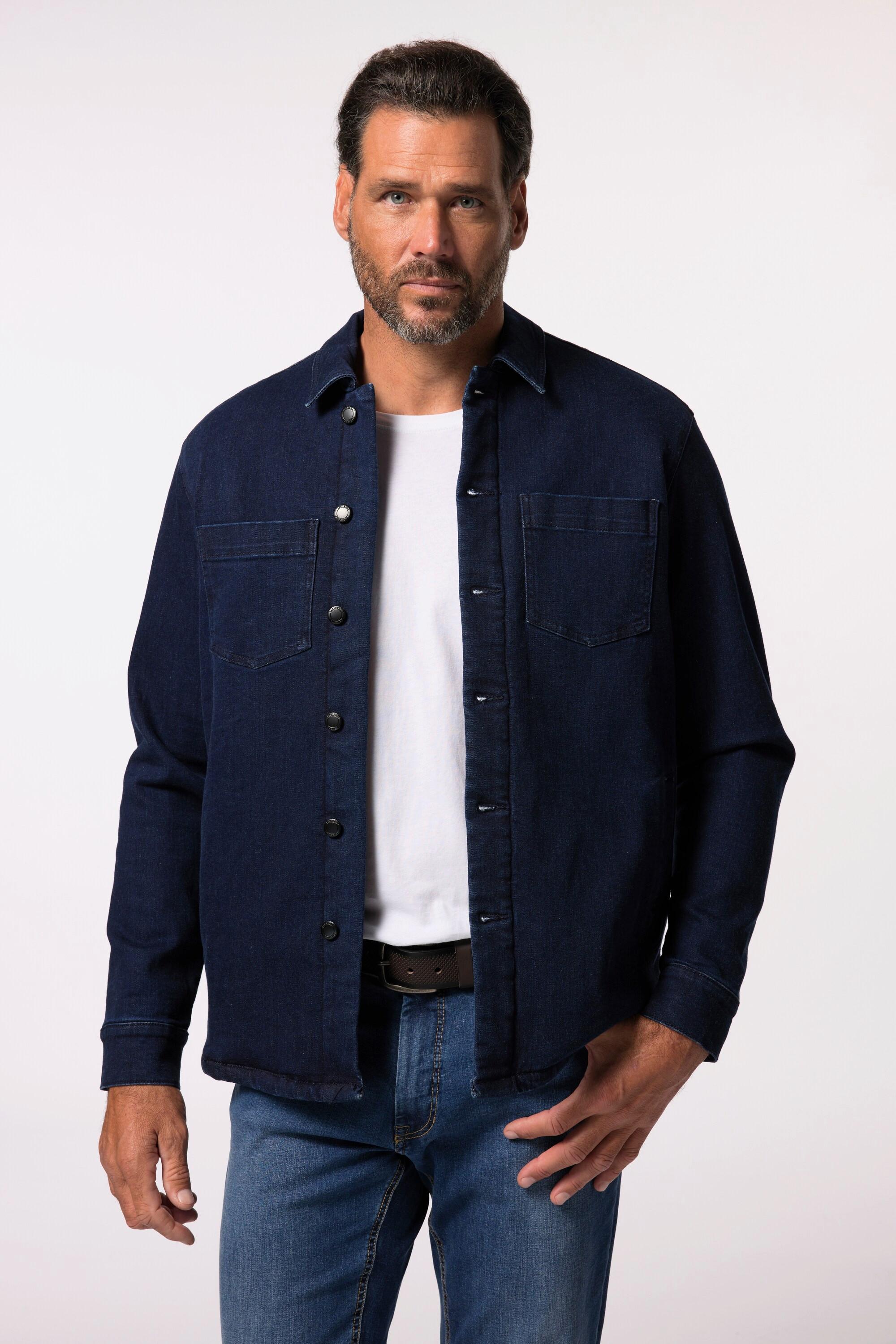 JP1880  Veste en jean doublure en polaire, poches poitrine - jusqu'au 8&nbsp;XL 