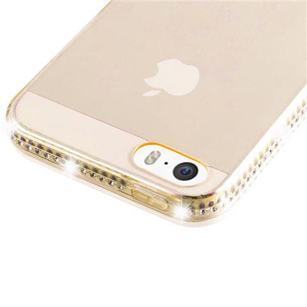 Cadorabo  Housse compatible avec Apple iPhone 5 / 5S / SE 2016 - Coque de protection en silicone TPU flexible au design strassé 