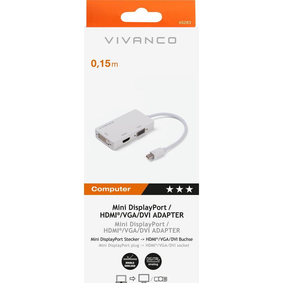 VIVANCO  MiniDisplayPort HDMI/DVI/VGA 