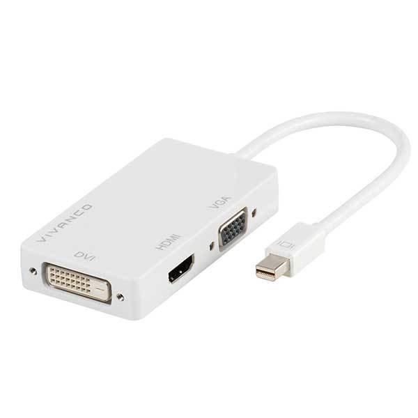 Image of Vivanco 45283 Mini DisplayPort VGA + HDMI + DVI Weiß