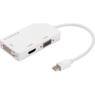 Vivanco 45283 Mini DisplayPort VGA + HDMI + DVI Bianco