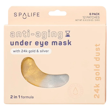 Pads anti-âge pour les yeux formule 2 en 1 6 paires