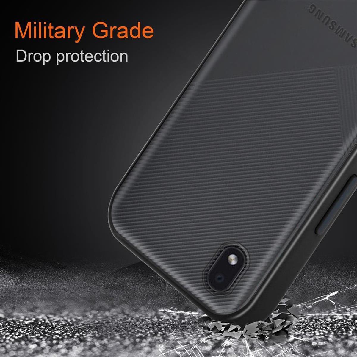 Cadorabo  Housse compatible avec Samsung Galaxy A01 CORE - Coque de protection hybride avec intérieur en silicone TPU et dos en plastique mat 