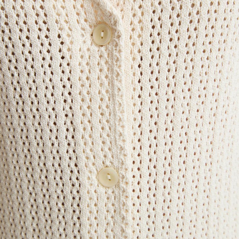 La Redoute Collections Robe Longue Manches Courtes Maille Pointelle  