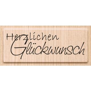 HEYDA HEYDA Stempel Glückwunsch 6.5x2.3cm 211800305 Holz matt  