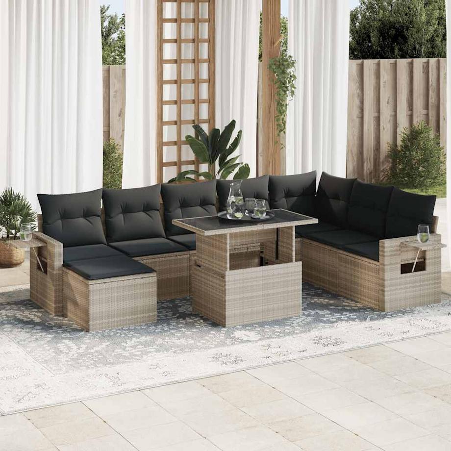 VidaXL Gartensofa set poly-rattan  