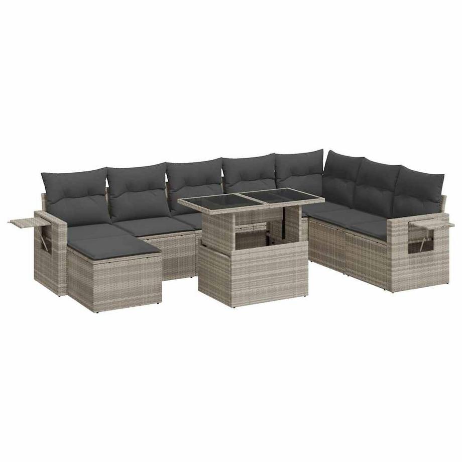 Gartensofa set poly-rattan