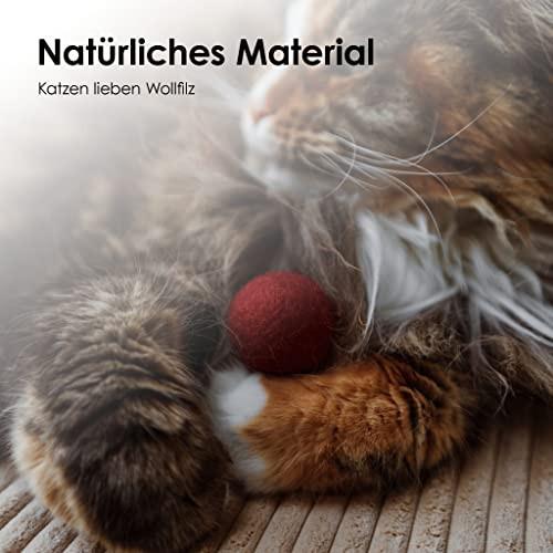 Alopini  Filzbälle für Katzen I Katzenspielzeug I Katzenbälle aus Filz | 100% Wolle Katzenspielzeug I 