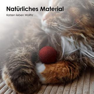 Alopini  Filzbälle für Katzen I Katzenspielzeug I Katzenbälle aus Filz | 100% Wolle Katzenspielzeug I 