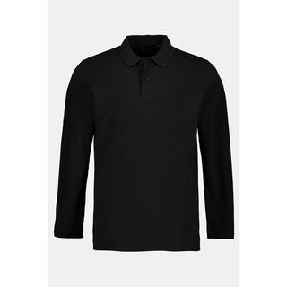 JP1880  Maglia basic in piqué con maniche lunghe e colletto polo, fino alla tg. 8XL 