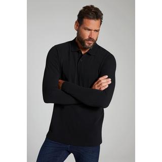 JP1880  Maglia basic in piqué con maniche lunghe e colletto polo, fino alla tg. 8XL 