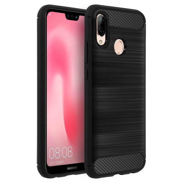 Avizar  Huawei P20 Lite Hülle Carbon Schwarz 