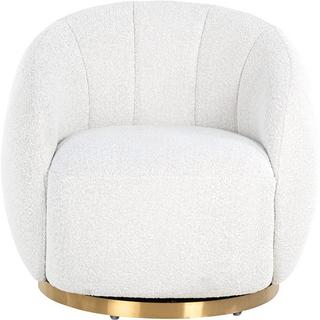 mutoni Chaise pivotante Jago or blanc brossé  