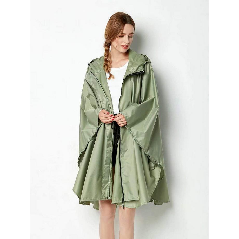 Alopini Unisex Wasserdichter Wiederverwendbarer Regenponcho mit Kapuze  