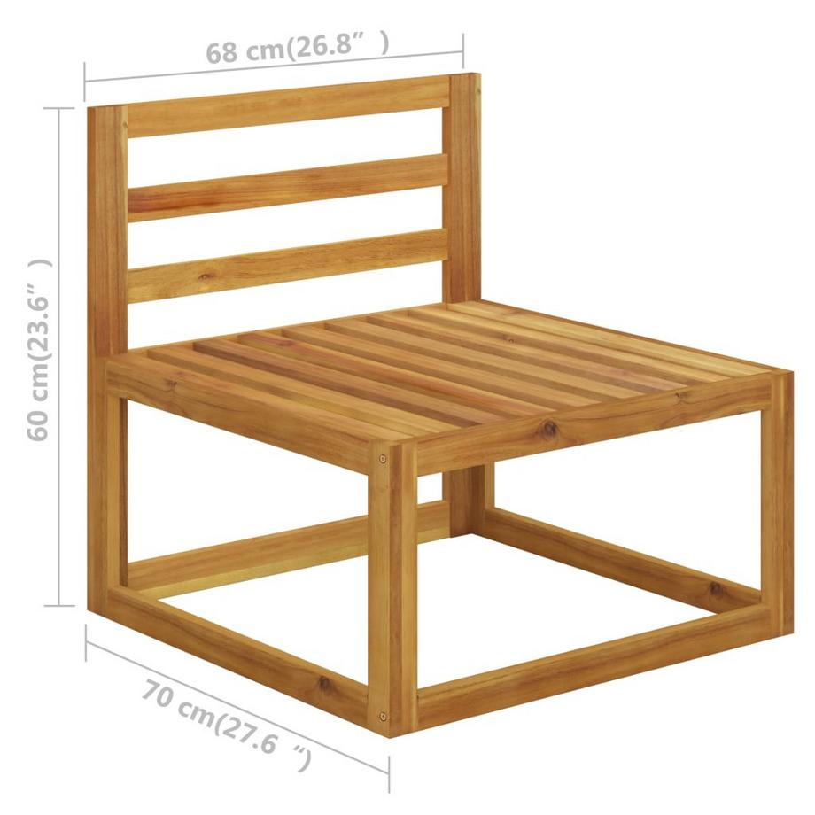 VidaXL divano centrale Legno di acacia  