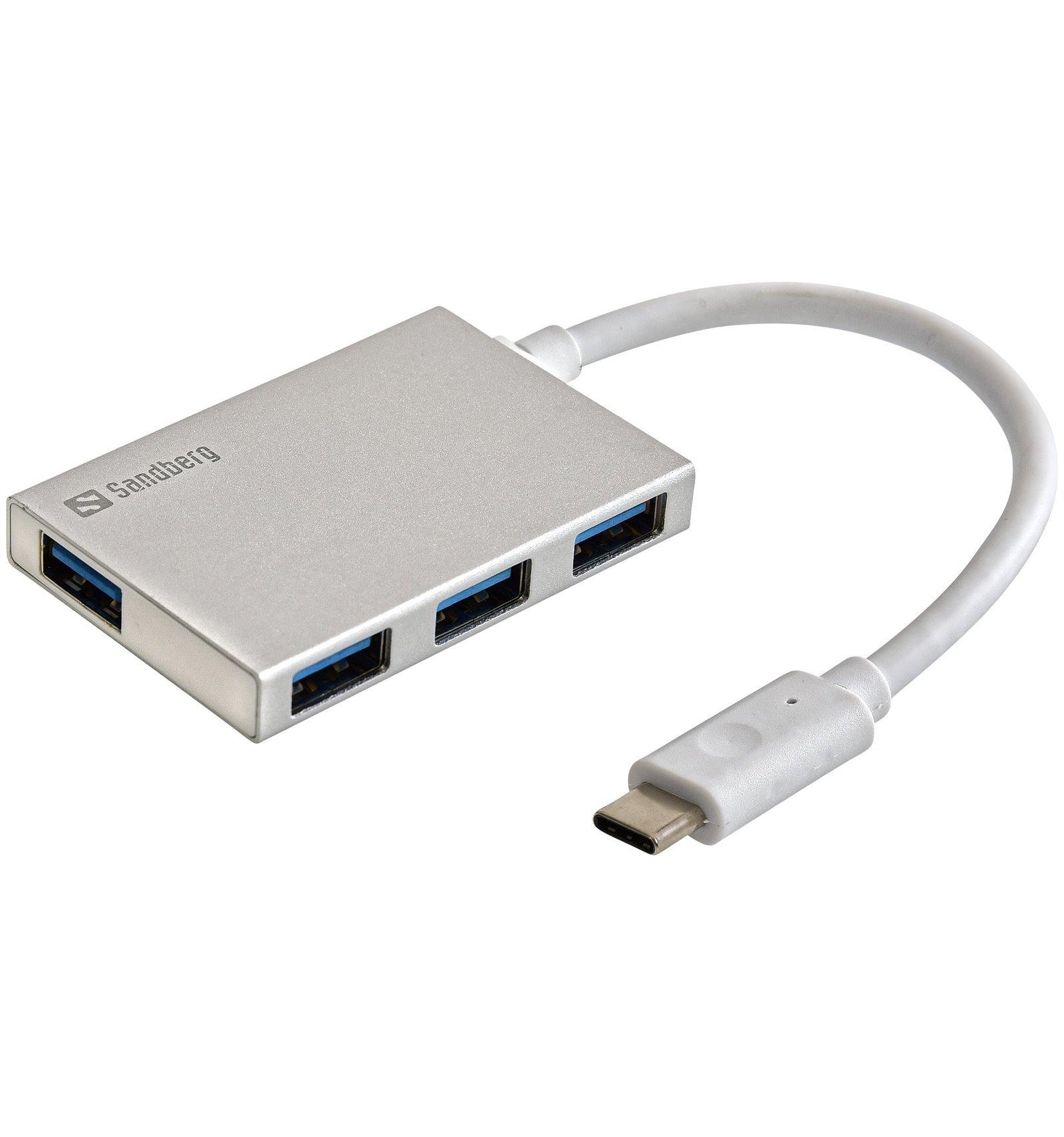 Sandberg  USB-Hub (4 Ports, Weiss) 