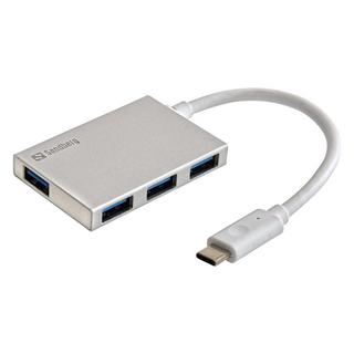 Sandberg  USB-Hub (4 Ports, Weiss) 