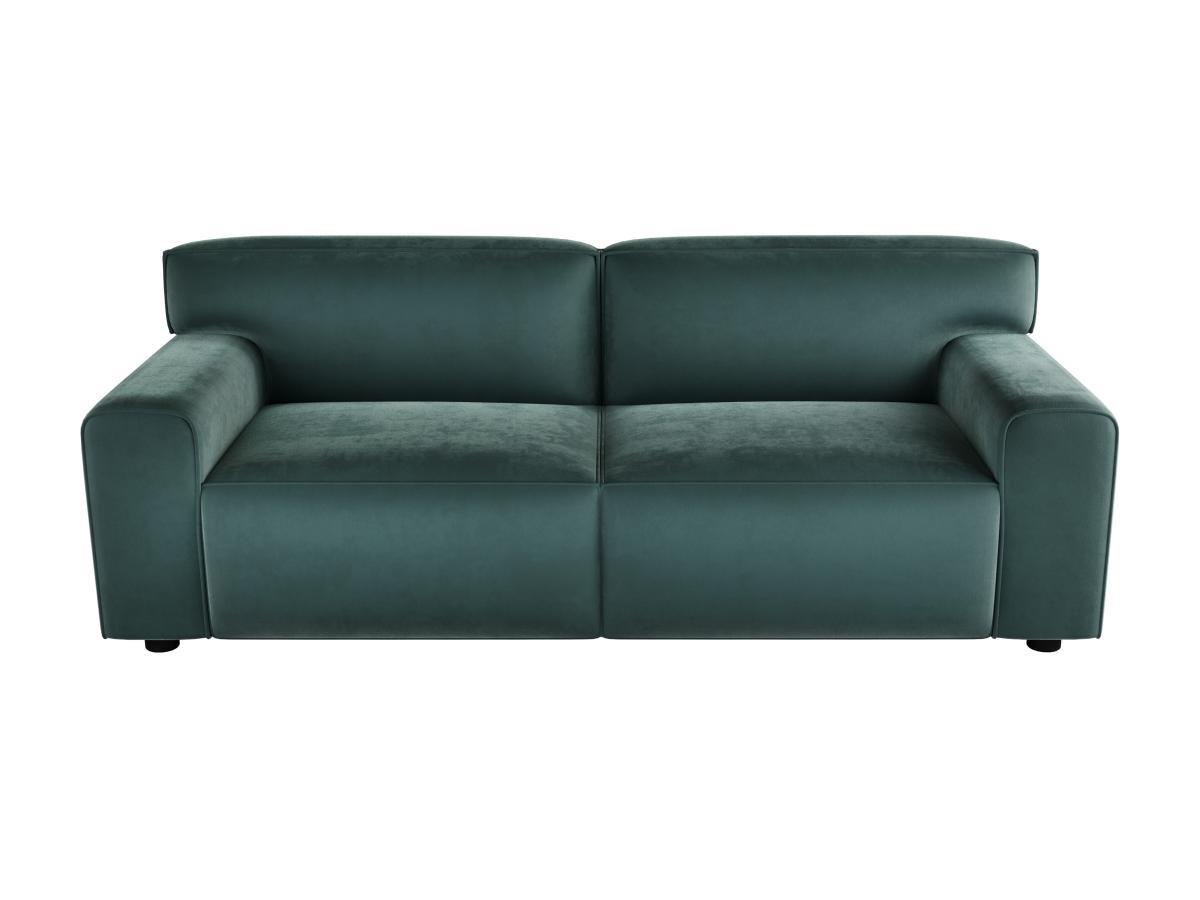 Vente-unique Sofa 3-Sitzer - Samt - Blau - OTRANO  