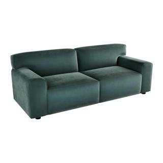 Vente-unique Sofa 3-Sitzer - Samt - Blau - OTRANO  