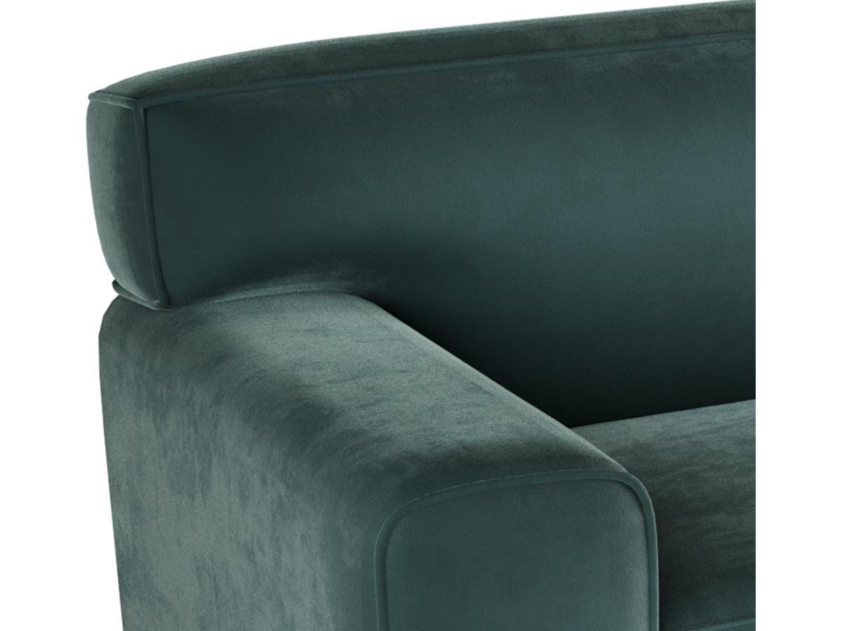 Vente-unique Sofa 3-Sitzer - Samt - Blau - OTRANO  