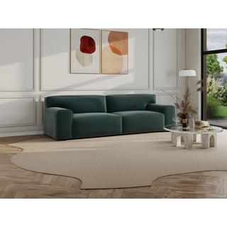 Vente-unique Sofa 3-Sitzer - Samt - Blau - OTRANO  