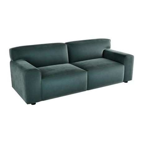 Vente-unique Sofa 3-Sitzer - Samt - Blau - OTRANO  