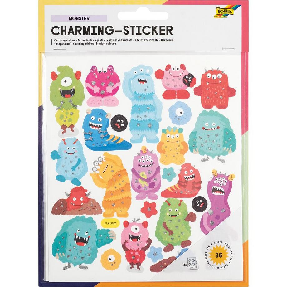 Folia Charming-Sticker Monster 2 Blatt  