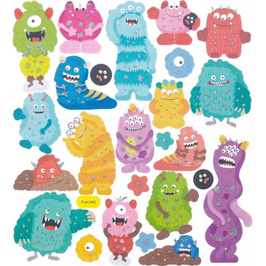 Charming-Sticker Monster 2 Blatt