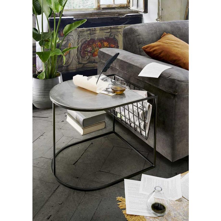 Table d'appoint Mali Aluminium Noir 55x47