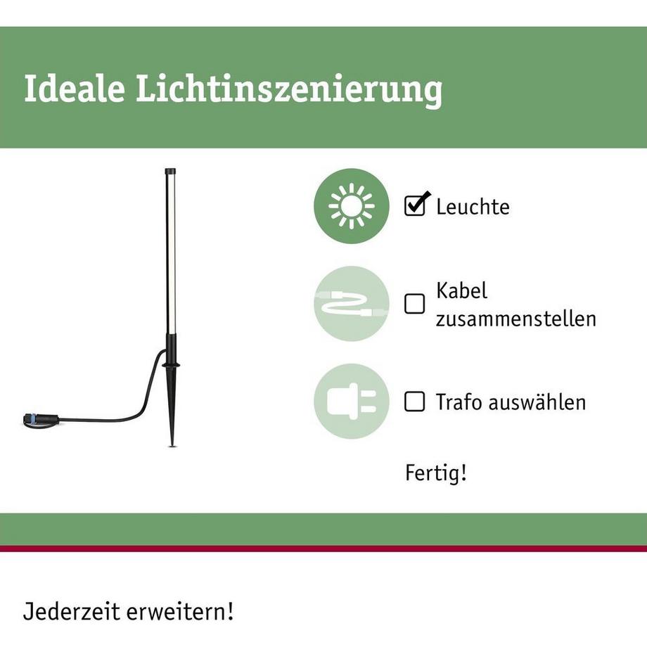 Paulmann Luminaire à bornes enfichables & Shine 360mm IP44 5.5W 3.00K  