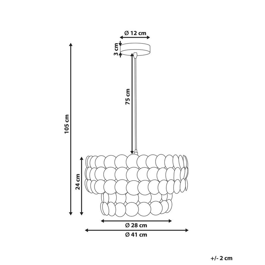 Beliani Lampadario en Guscio di cocco Boho KOTMALE  