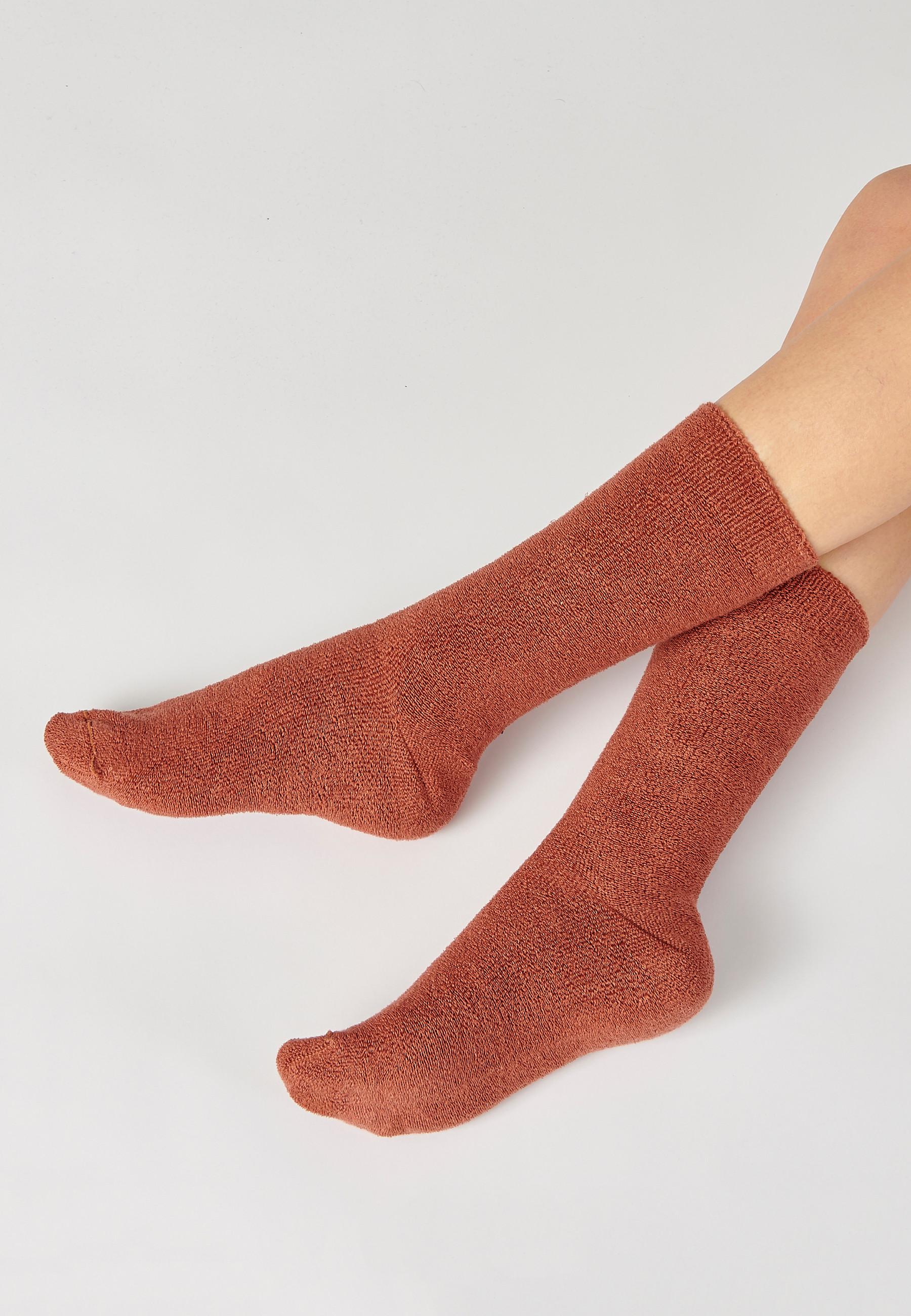 Image of Socken Aus Jerseystrick. Damen Orange 32