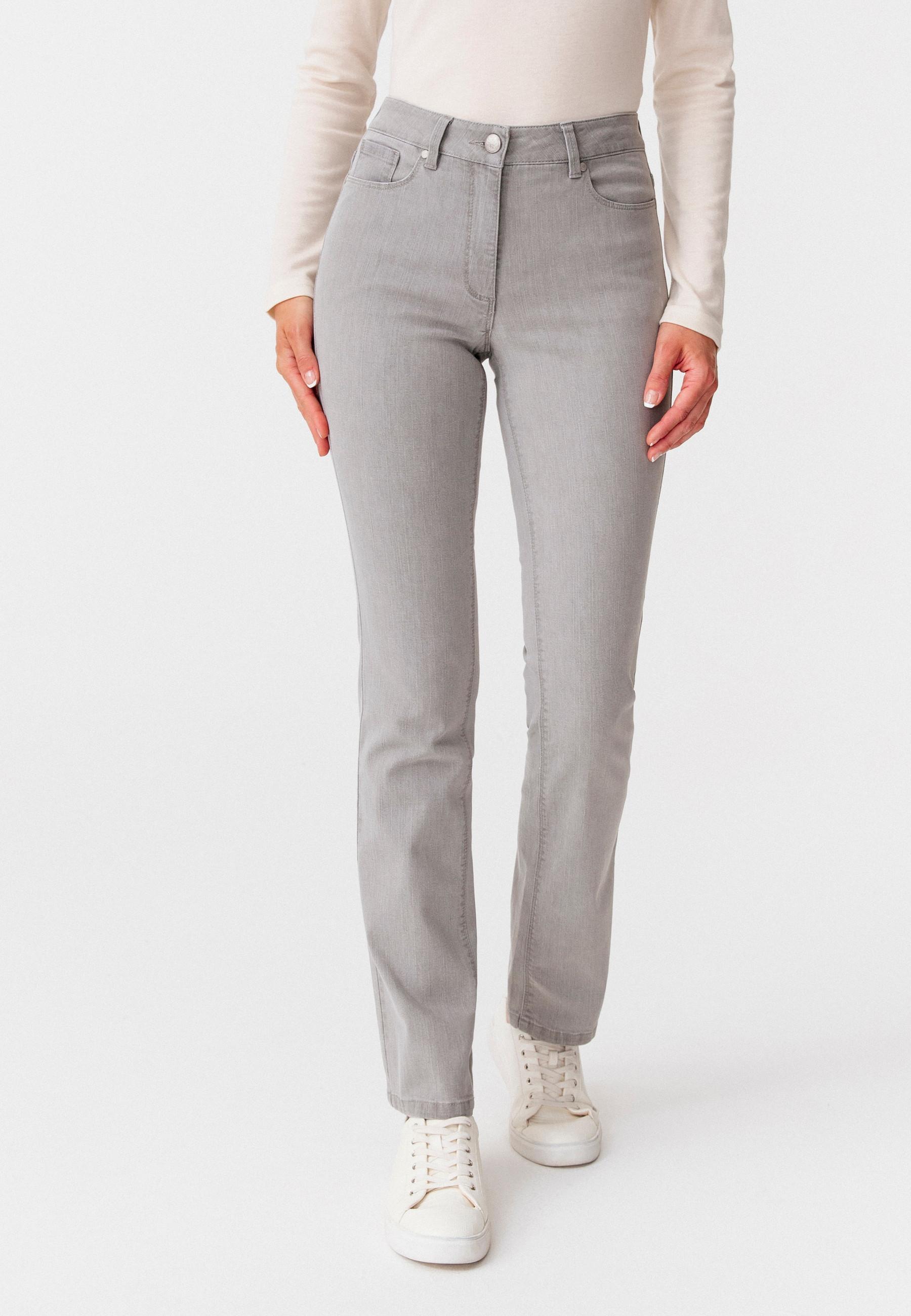 Image of Gerade Geschnittene Jeans, Perfect Fit By . Damen Grau 48