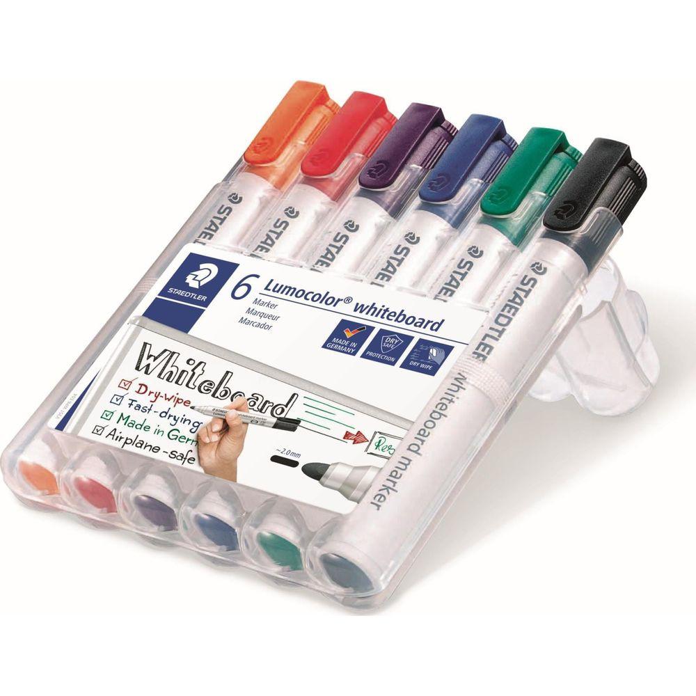 STAEDTLER  Staedtler Lumocolor whiteboard marker 351 evidenziatore 6 pz Tipo di punta Nero, Blu, Verde, Arancione, Rosso, Viola 