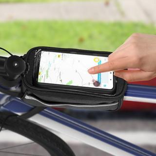 Avizar  Sacoche Vélo Tissu Noir pour Smartphone 