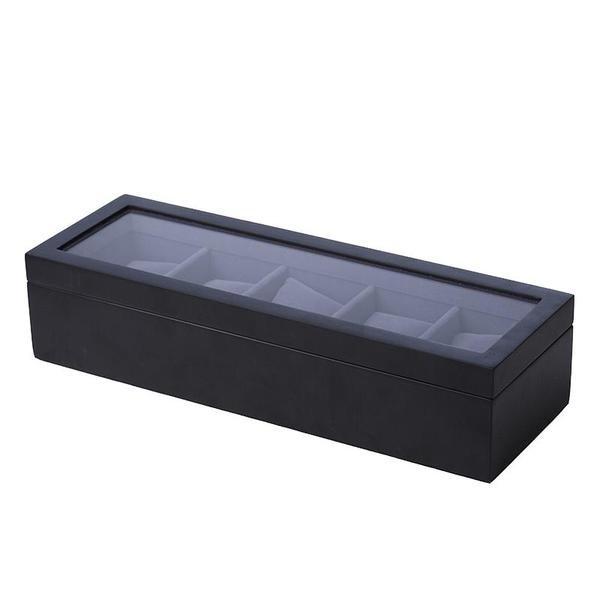 eStore Porta orologi per 5 orologi, legno - nero  
