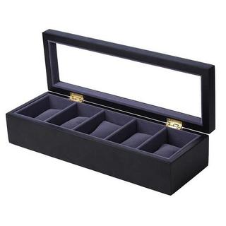 eStore Porta orologi per 5 orologi, legno - nero  