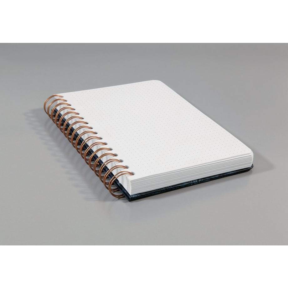 Sigel Carnet de notes à spirale Jolie - Sweet Dots - réglure dot (pointillés) - 100 g/m² - environ A5 - blanc, noir, rosé - hardcover - certification FSC  