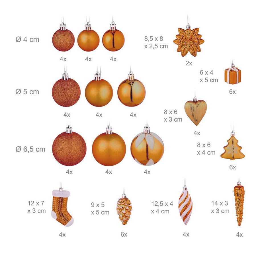 Northix Ensemble de décorations pour sapin de Noël  